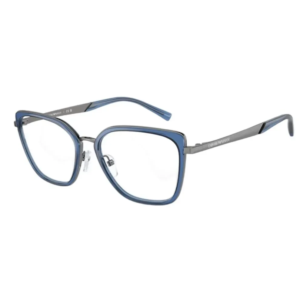 Emporio Armani EA1152 Women’s Cat Eye Eyeglass Frames – Shiny Gunmetal, Full Rim